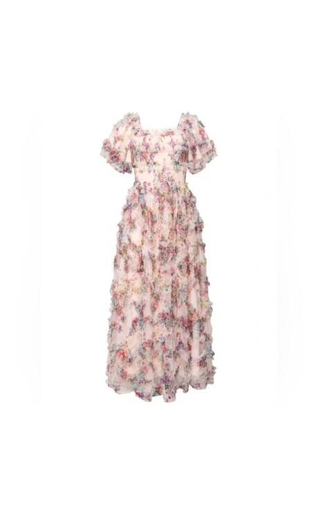 Ivy City Co Dresses & Skirts - Ivy City Co Florentina Ever Dress maxi tulle cream floral garden party Small